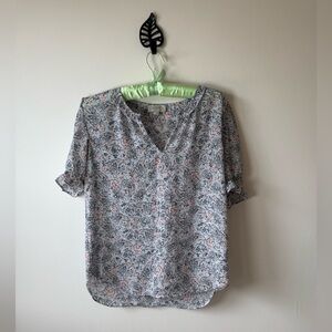 Loft Floral Print‎ Women's Dress Blouse